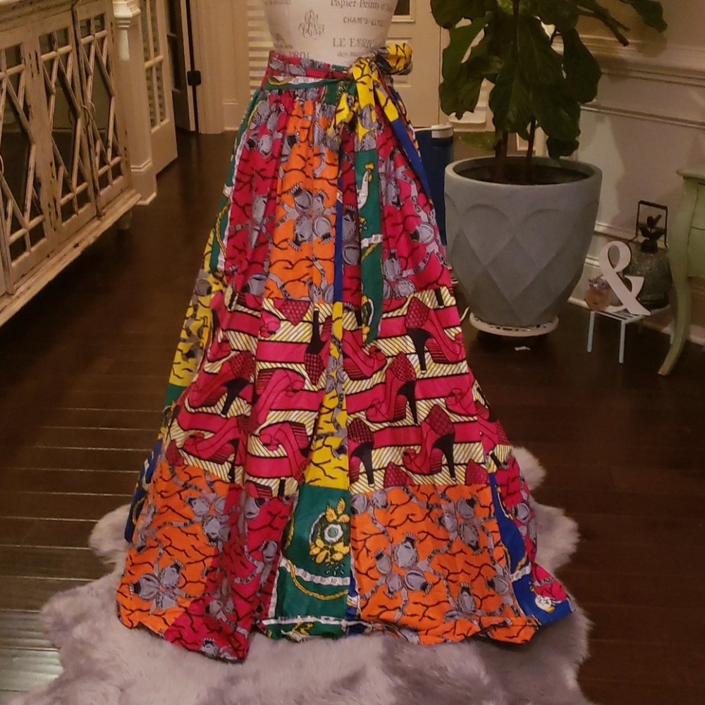 African wax skirt authentic